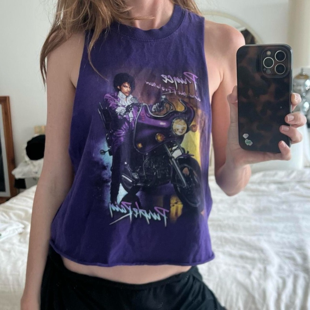 Purple Graphic Tank Top